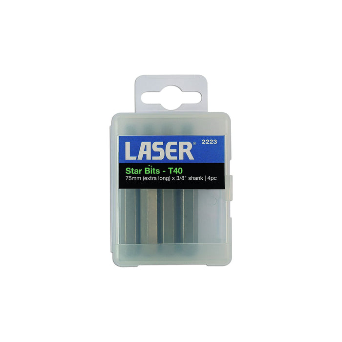 Laser Long Star Bits T40 4pc 2223 Laser - Town Tools 