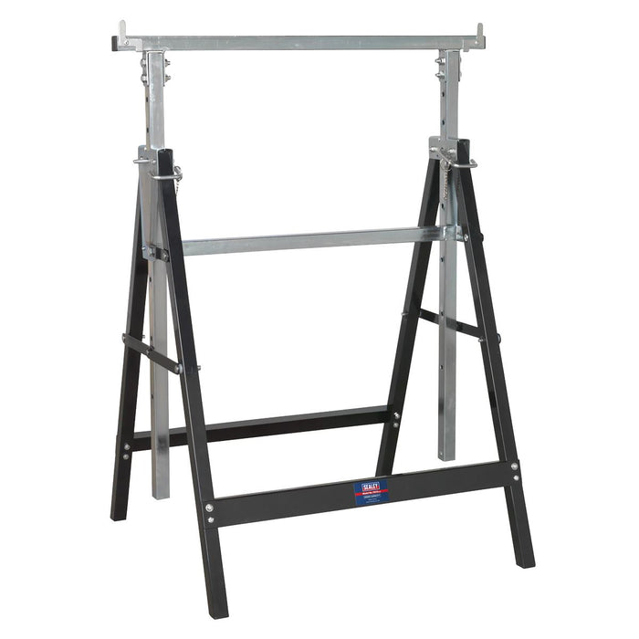 Sealey Fold Down Telescopic Trestle 200kg Capacity - Pair FDT32 Sealey - Town Tools 