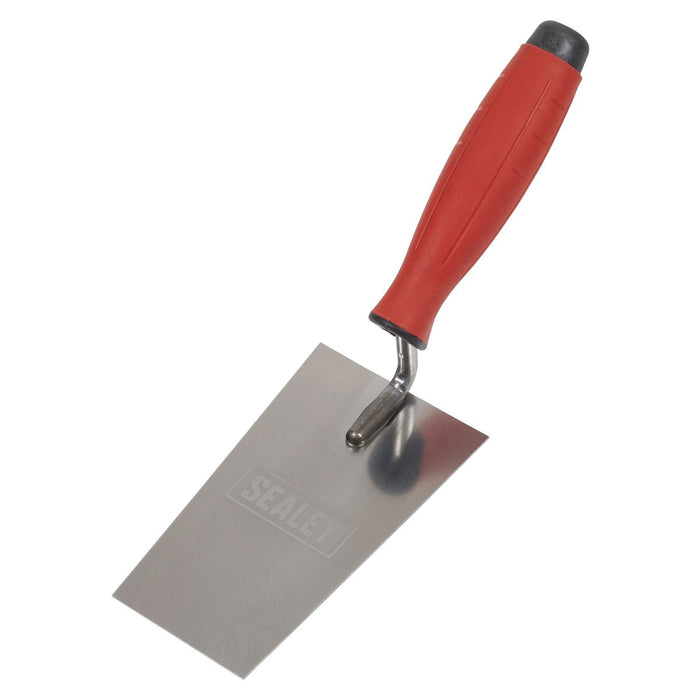 Sealey Stainless Steel Filler Trowel with Rubber Handle 140mm T1208 Sealey - Town Tools 