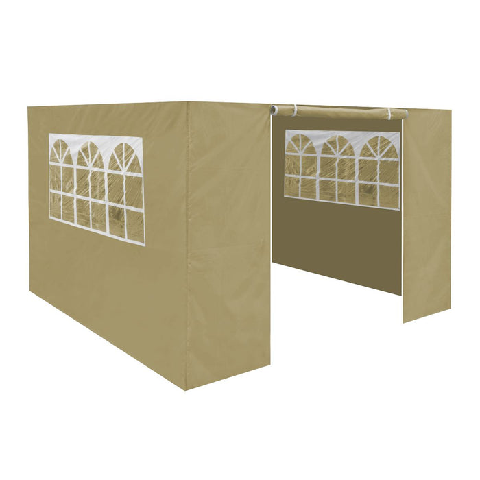 Dellonda Side Walls/Doors/Windows for Gazebo/Marquee Fits 2 x 2m Models - Beige