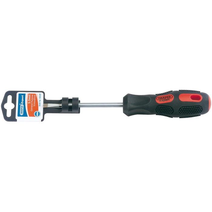 Draper Expert Plain Slot Parallel Tip Screwdriver, 5 100-200mm