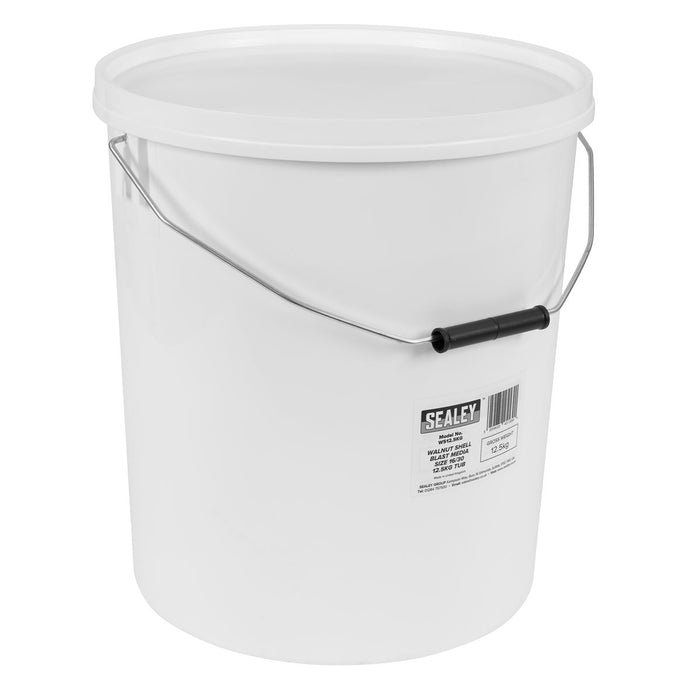 Sealey Walnut Shell Blast Media - Size 16/30 - 12.5kg Tub WS12.5KG Sealey - Town Tools 