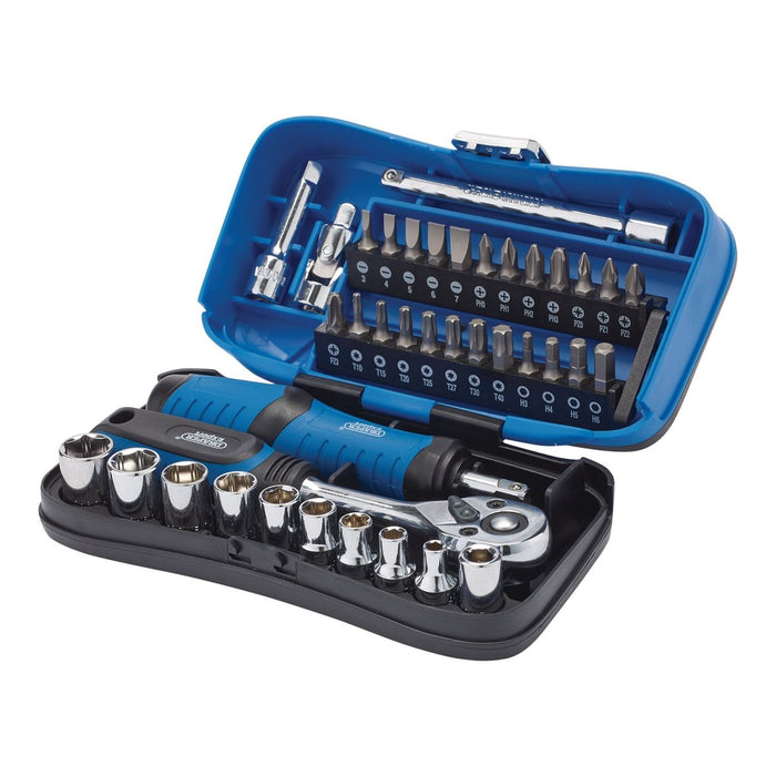 Draper Expert Socket and Bit Set, 1/4" Sq. Dr. (39 Piece) 04713 Draper - Town Tools 