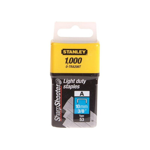 Stanley® Hand Tools TRA2 Light-Duty Staple 10mm TRA206T (Pack 1000) STANLEY® Hand Tools - Town Tools