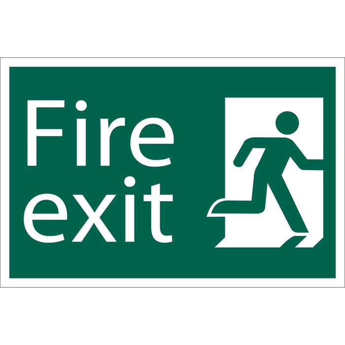 Draper Fire Exit' Safety Sign, 300 x 200mm 72449 Draper - Town Tools 