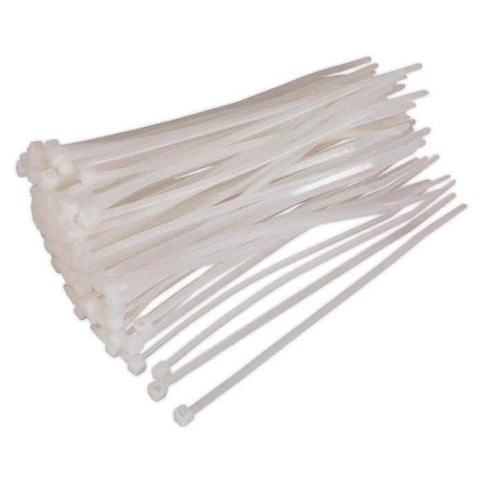 Sealey Cable Tie 150 x 3.6mm White Pack of 100 CT15036P100W Sealey - Town Tools 