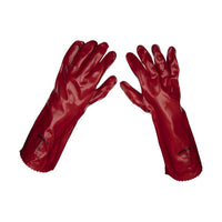 Worksafe Worksafe PVC Gauntlets 450mm, Red - Pair 9114