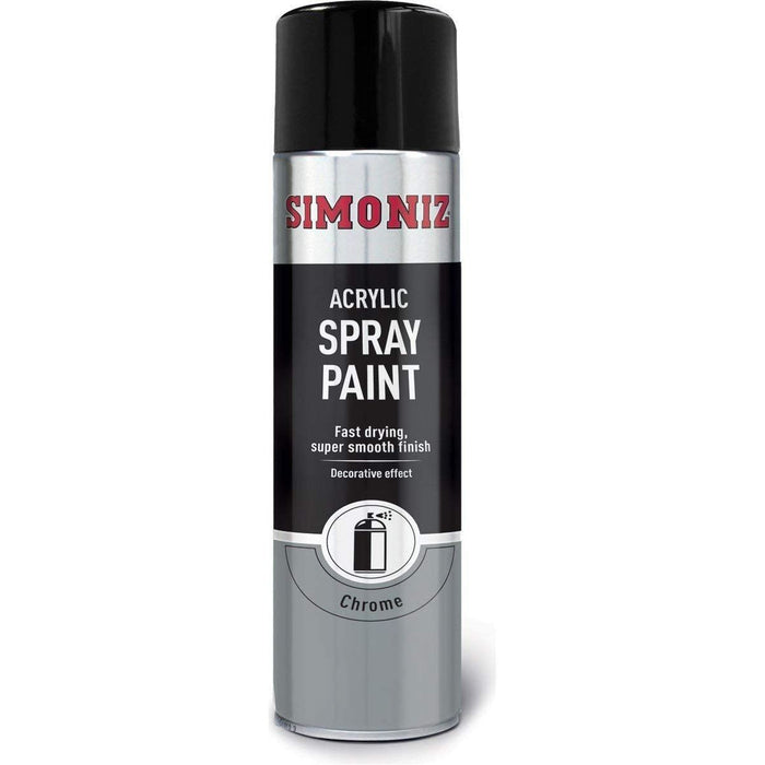 Simoniz Chrome Effect Aerosol High Quality Spray Paint 500ml SIMP20D