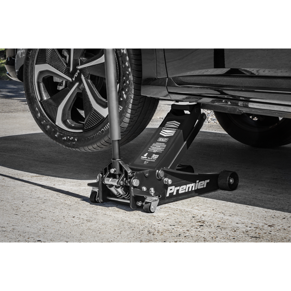 Sealey Trolley Jack 4 Tonne Rocket Lift Black 4040AB Sealey - Town Tools 