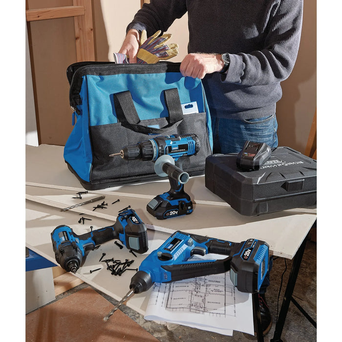 Draper Storm Force® 20V Cordless Fixing Kit (8 Piece) - PTK20VFIX