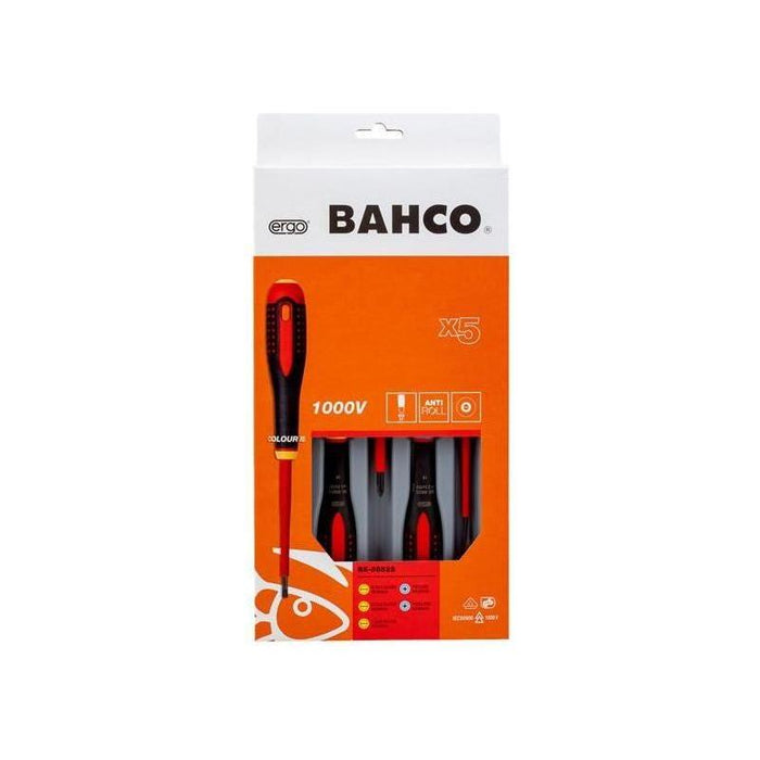 Bahco BE-9882S ERGO™ VDE Insulated Screwdriver Set, 5 Piece Bahco - Town Tools