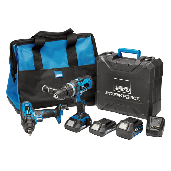 Draper Storm Force® 20V Cordless Workshop Kit (7 Piece) - PTK20VWSHOP