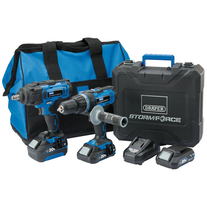 Draper Storm Force® 20V Cordless Workshop Kit (7 Piece) - PTK20VWSHOP