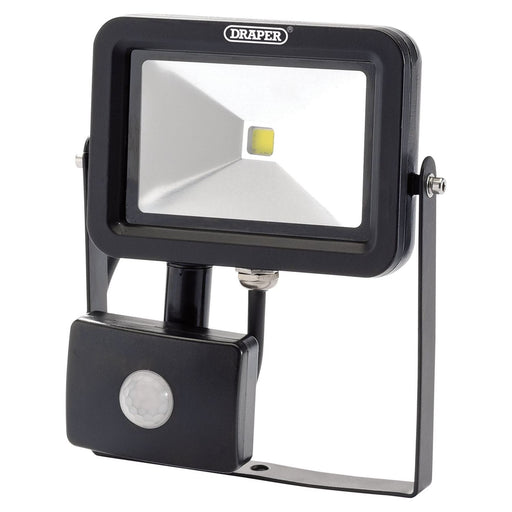 Draper COB LED Slimline Wall Mounted Floodlight with PIR Sensor, 10W, 700 Lumens Draper - Town Tools 