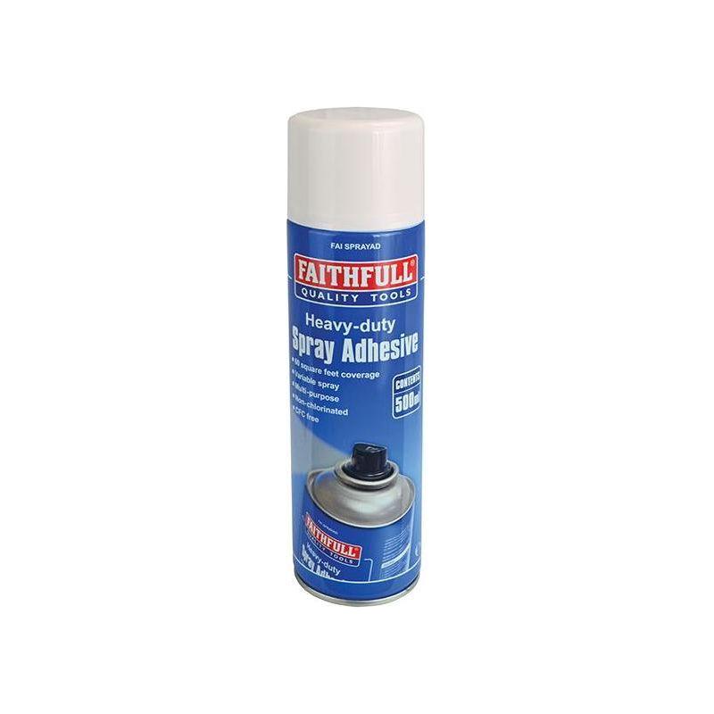 Faithfull Spray Adhesive Non-Chlorinated 500ml Faithfull - Town Tools