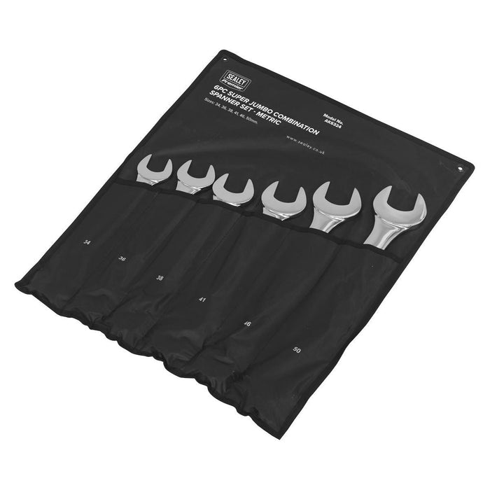 Sealey Combination Spanner Set 6pc Super Jumbo Metric AK6324 Sealey - Town Tools 