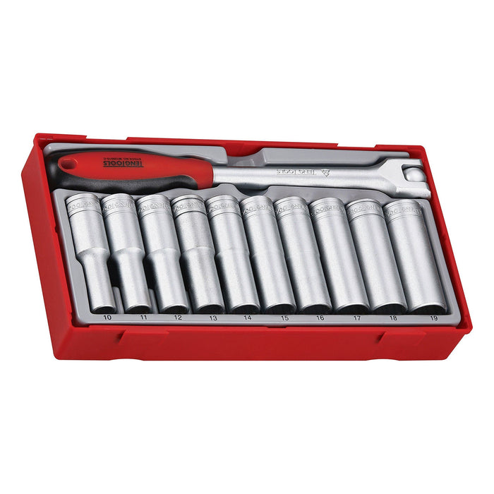 Teng Tools 1/2" Deep Socket Set 12 pt TT1 11 Pieces Teng Tools - Town Tools 