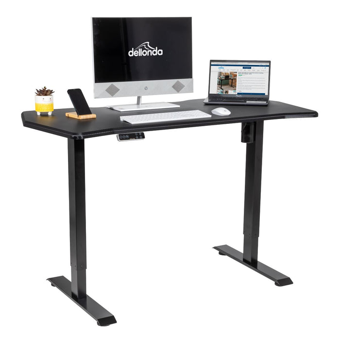 Dellonda Carbon Electric Height Adjustable Standing Desk 1400 x 700mm