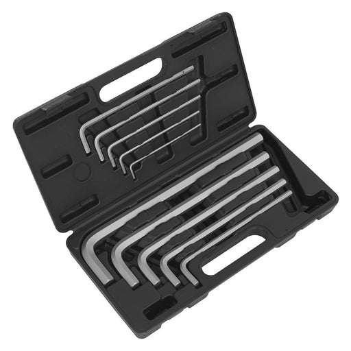 Sealey Jumbo Hex Key Set 10pc Extra-Long Metric AK6143 Sealey - Town Tools 