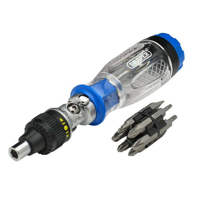 Draper Ratcheting Screwdriver and Bit Set (14 Piece) - RD12D