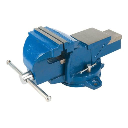 Silverline Workshop Vice Swivel Base 100mm (4") Jaw Capacity 160mm / 16kg Silverline - Town Tools 