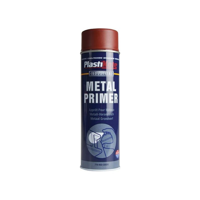 Plastikote Industrial Primer Spray Red Oxide 500ml PlastiKote - Town Tools