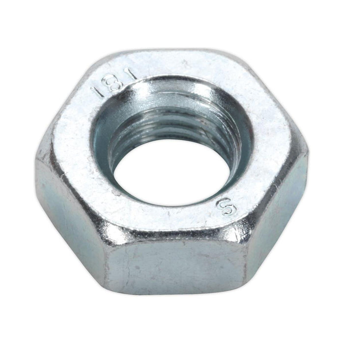 Sealey Steel Nut DIN 934 M10 Zinc Pack of 100 SN10 Sealey - Town Tools 