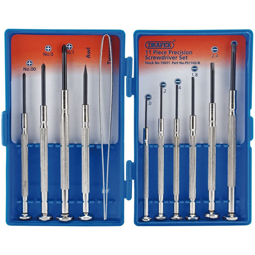 Draper Precision Screwdriver Set (11 Piece) 15631 Draper - Town Tools 