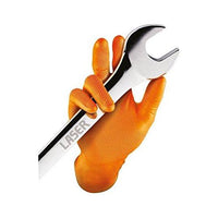 Connect Grippaz Medium Orange Nitrile Gloves Box 50pc/25 Pairs 37300