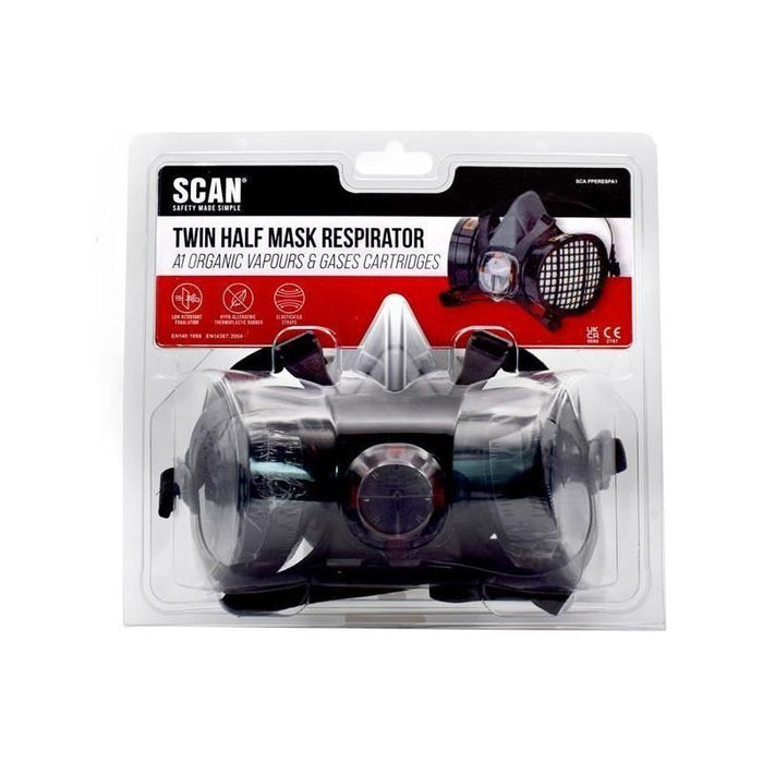 Scan Twin Half Mask Respirator + A1 Refills Scan - Town Tools
