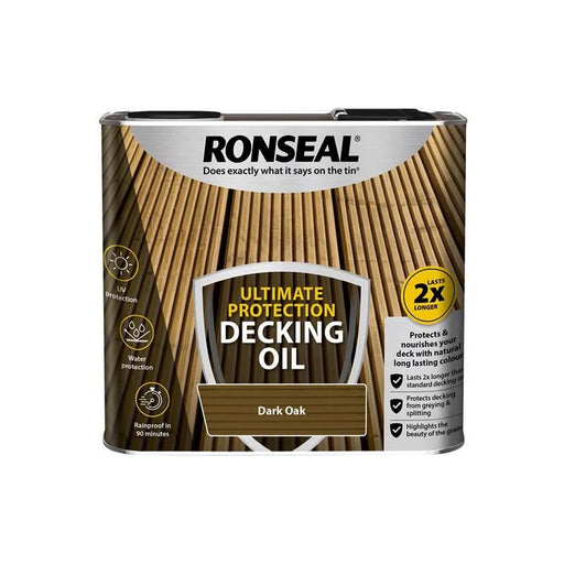 Ronseal Ultimate Protection Decking Oil Dark Oak 5 litre Ronseal - Town Tools