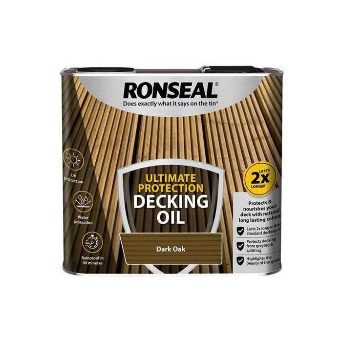 Ronseal Ultimate Protection Decking Oil Dark Oak 5 litre Ronseal - Town Tools