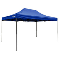 Dellonda 3 x 4.5m Pop-Up Gazebo Heavy Duty  Carry Bag Rope Stakes & Weight Blue