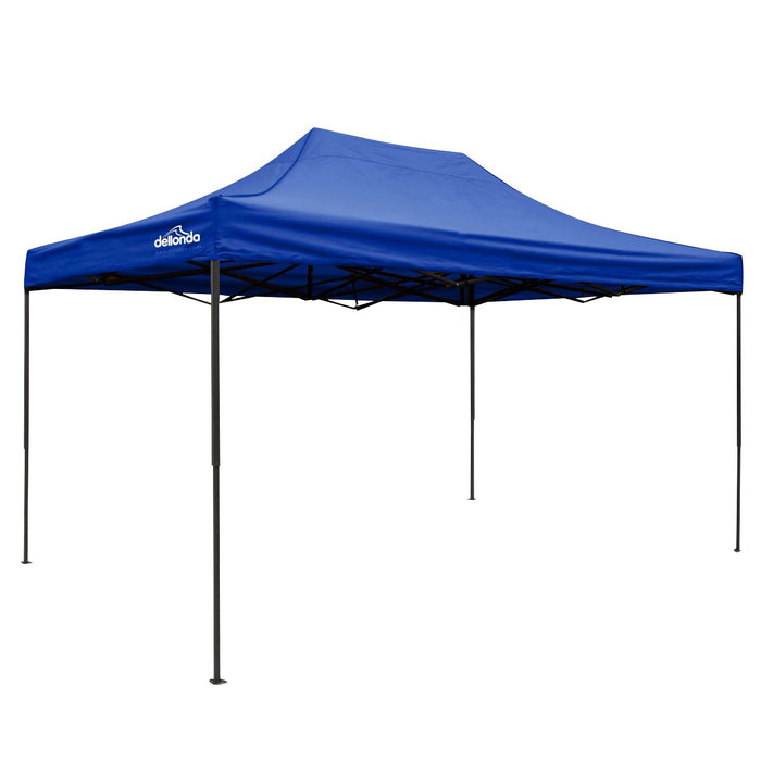 Dellonda 3 x 4.5m Pop-Up Gazebo Heavy Duty  Carry Bag Rope Stakes & Weight Blue