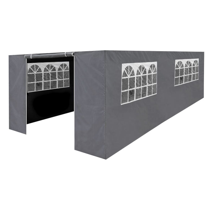 Dellonda Side Walls/Doors/Windows for Gazebo/Marquee Fits 3 x 6m Models - Grey