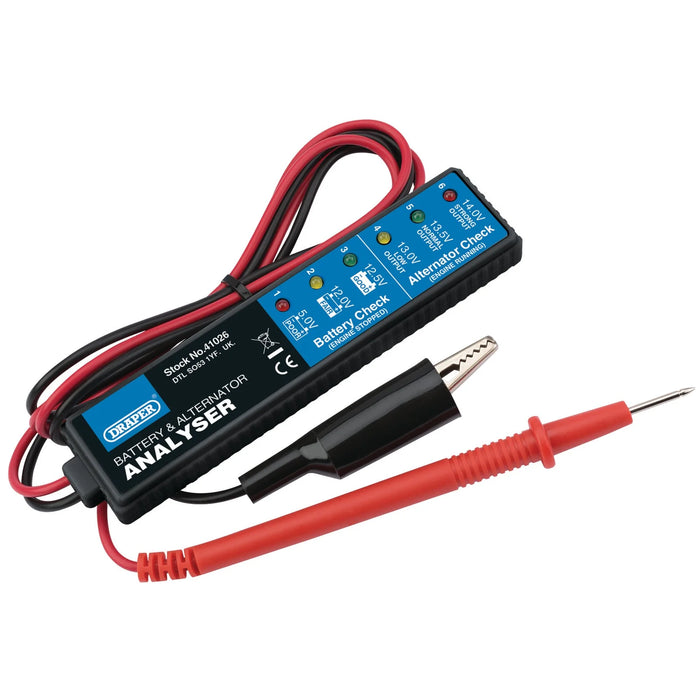 Draper 12V Battery and Alternator Analyser - 1176-B