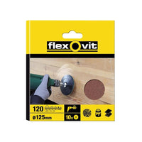 Flexovit Drill Mountable Disc 125mm Coarse 50G (Pack 10)