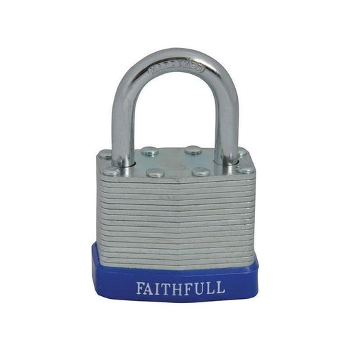 Faithfull Laminated Steel Padlock 40mm 3 Keys Faithfull - Town Tools
