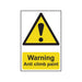 Scan Warning Anti Climb Paint - PVC Sign 200 x 300mm Scan - Town Tools