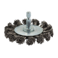 Draper Steel Twist-Knot Wire Wheel Brush, 75mm - WBWS4