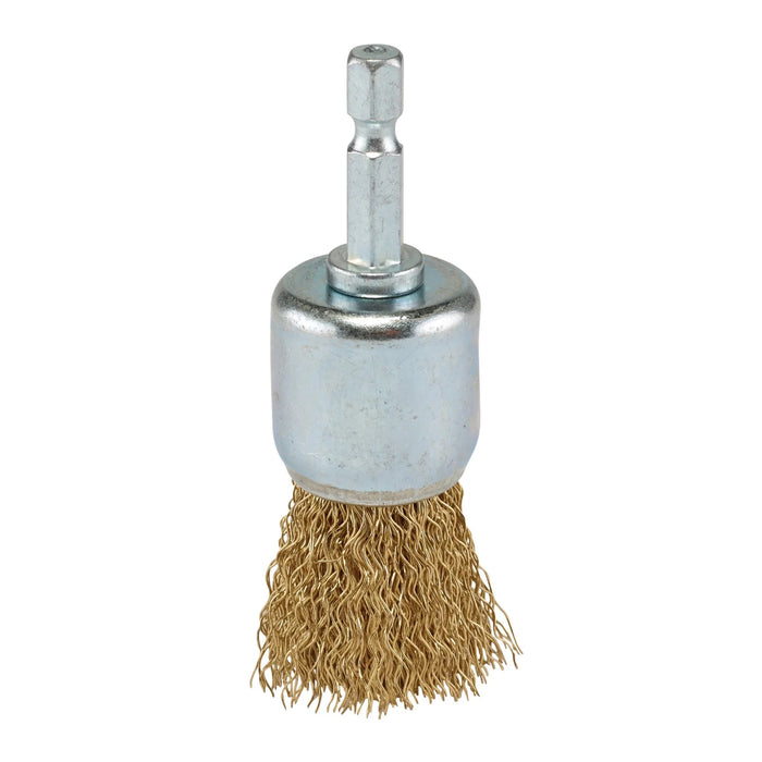 Draper Brassed Steel Crimped Wire End Brush, 25mm - WBCS4