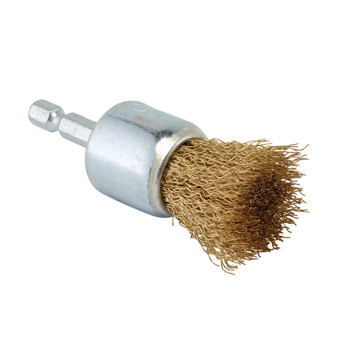 Draper Brassed Steel Crimped Wire End Brush, 25mm - WBCS4