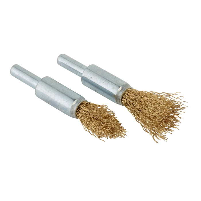 Draper Brassed Steel Crimped Decarb Brush Set (2 Piece) - WBSET2