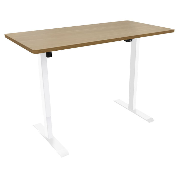 Dellonda Single Motor  Adjustable-Height Electric Sit/Stand Desk - Oak Desktop