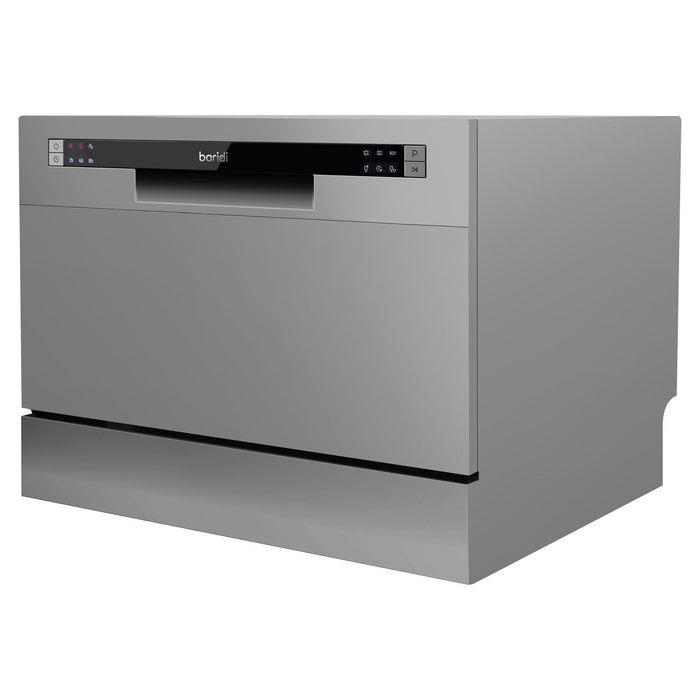 Baridi Tabletop Dishwasher 6 Place Settings 6.5L Capacity - Silver DH84