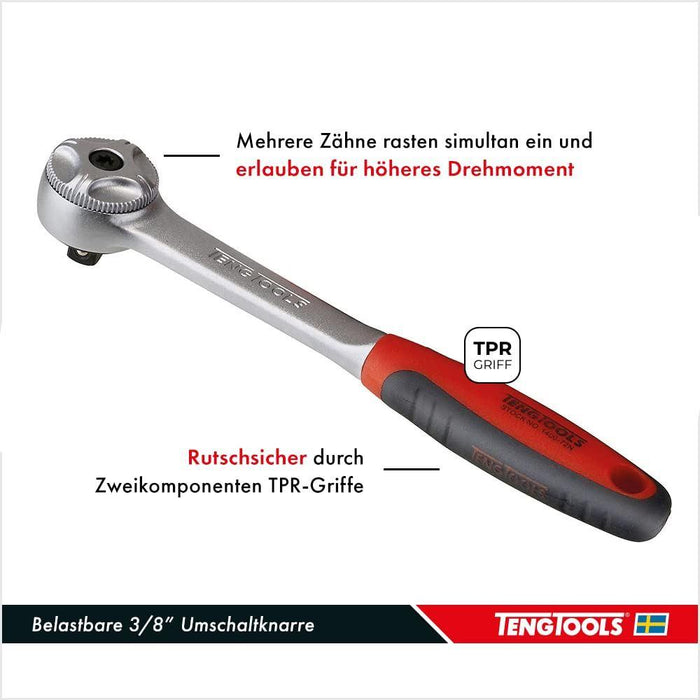 Teng Tools 3/8" Socket Set 6 pt TT1 19 Pieces Teng Tools - Town Tools 