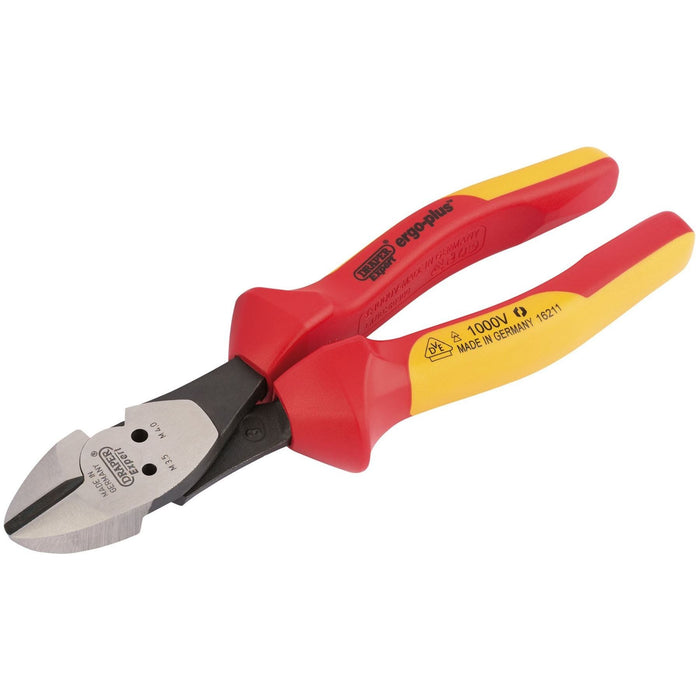 Draper Ergo Plus VDE Diagonal Side Cutters with Integrated Pattress Shears Draper - Town Tools 