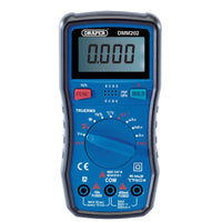 Draper Auto-Ranging Digital Multimeter, 1 x Test Leads, 1 x Temp Probe - DMM202