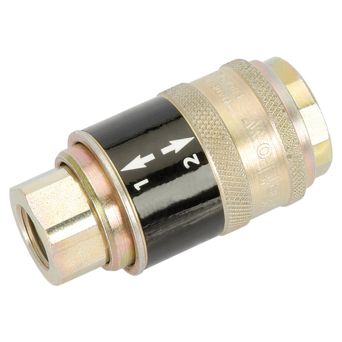 Draper 1/4" BSP Female Parallel 'Safeflow' Air Line Coupling - ASC21CF BULK