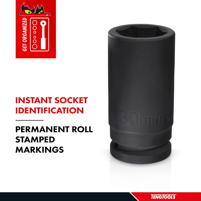 Teng Tools 3/4" Deep Impact Socket DIN AF 7/8" Teng Tools - Town Tools 